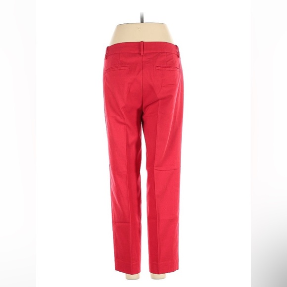 J Crew Factory Casual Pants Pleat Front Red Size 0 Petite NWT Lightweight - Picture 2 of 4